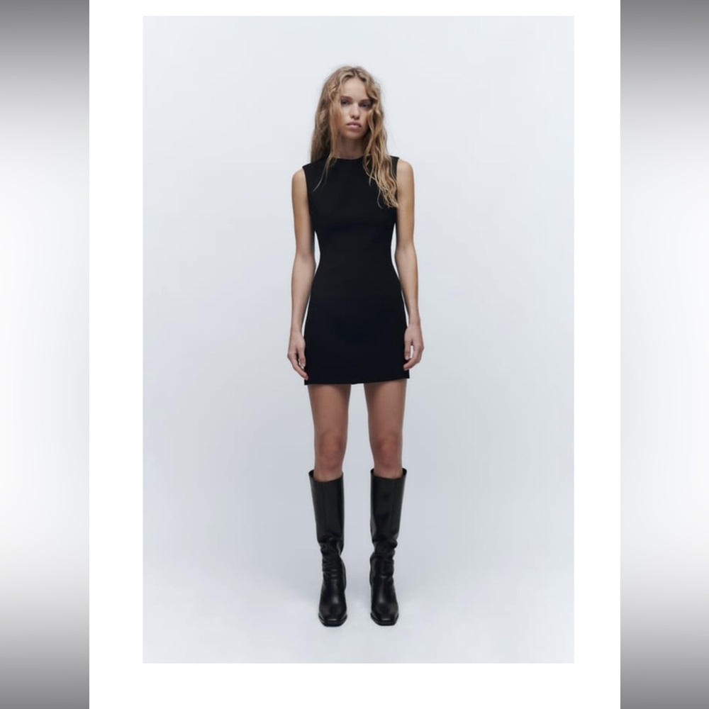Zara Black Mini Shift Dress